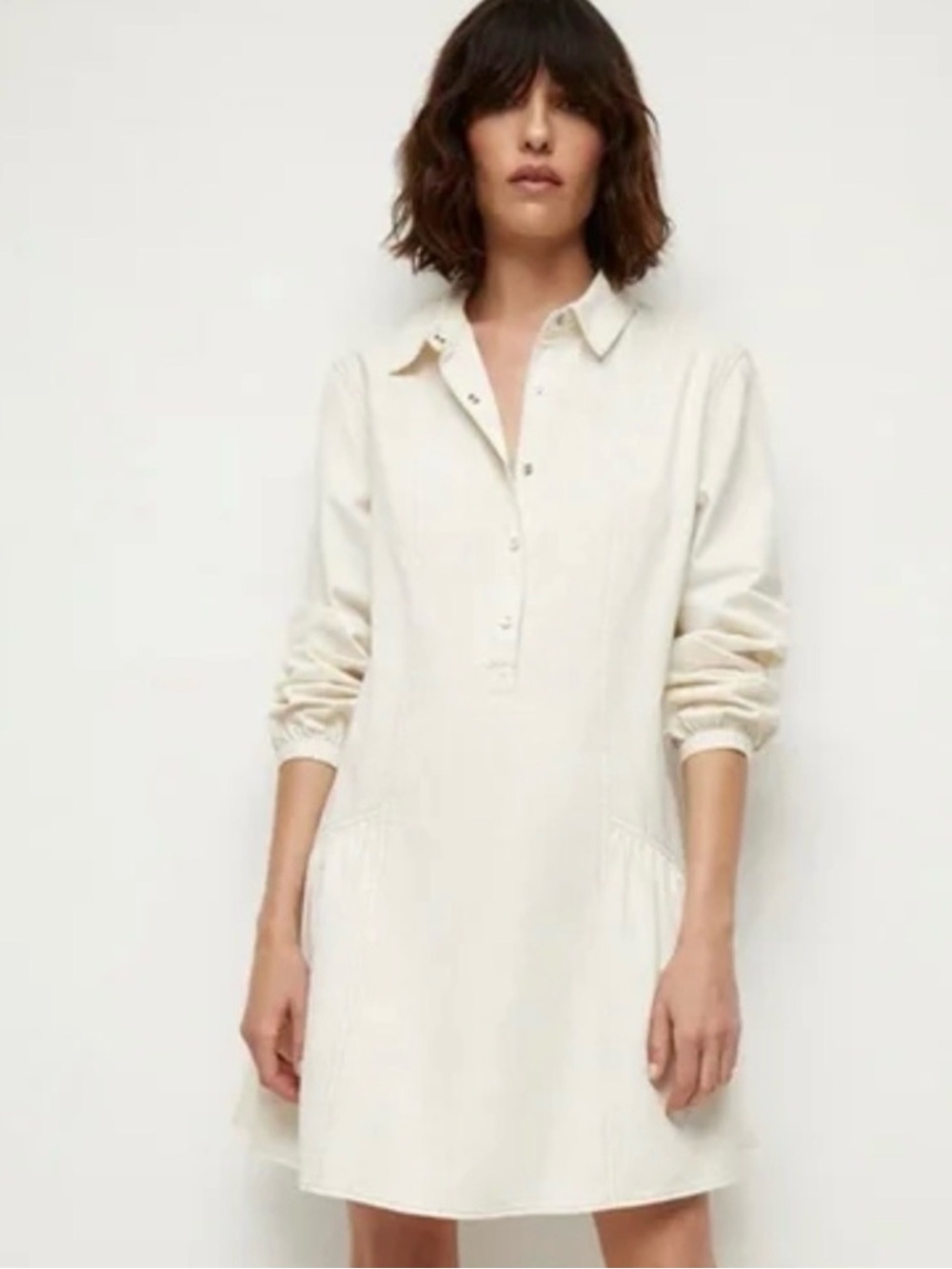 Veronica Beard Ivory/Ecru  Chaia Denim Dress